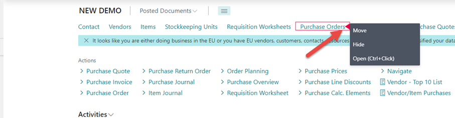 Verscheiben von Elementen
