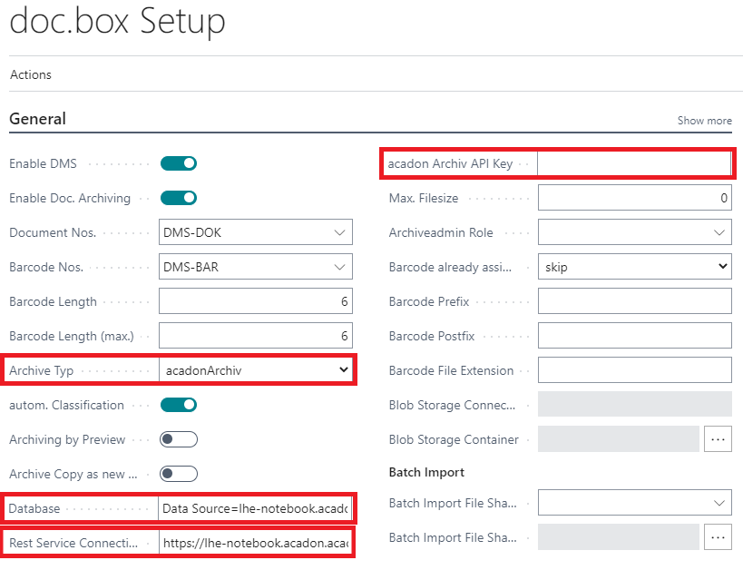 Doc.Box Setup